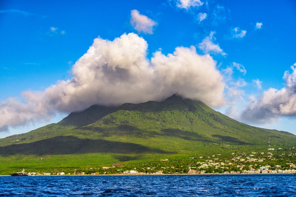 Nevis peak seen from the water