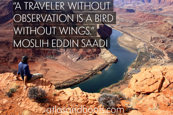 Moslih Eddin Saadi inspirational travel quotes