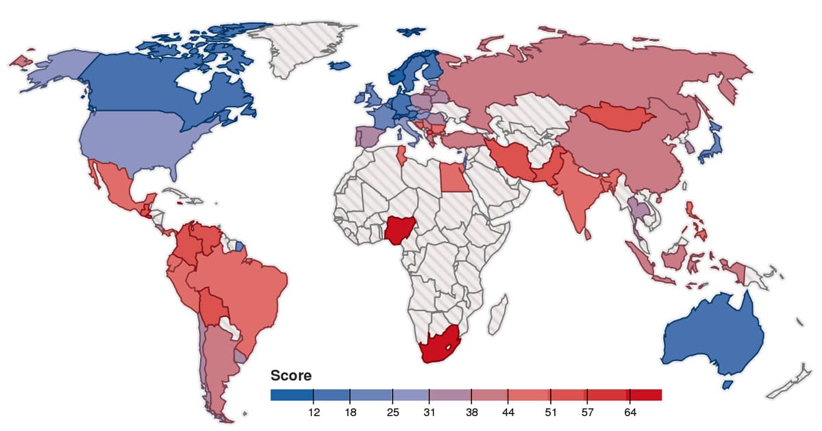World’s most stressed countries – ranked | Atlas & Boots