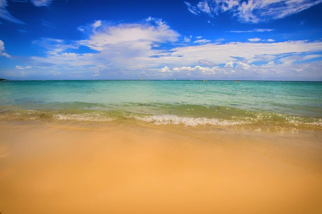 Our brochure worthy beach at Trou aux Biches