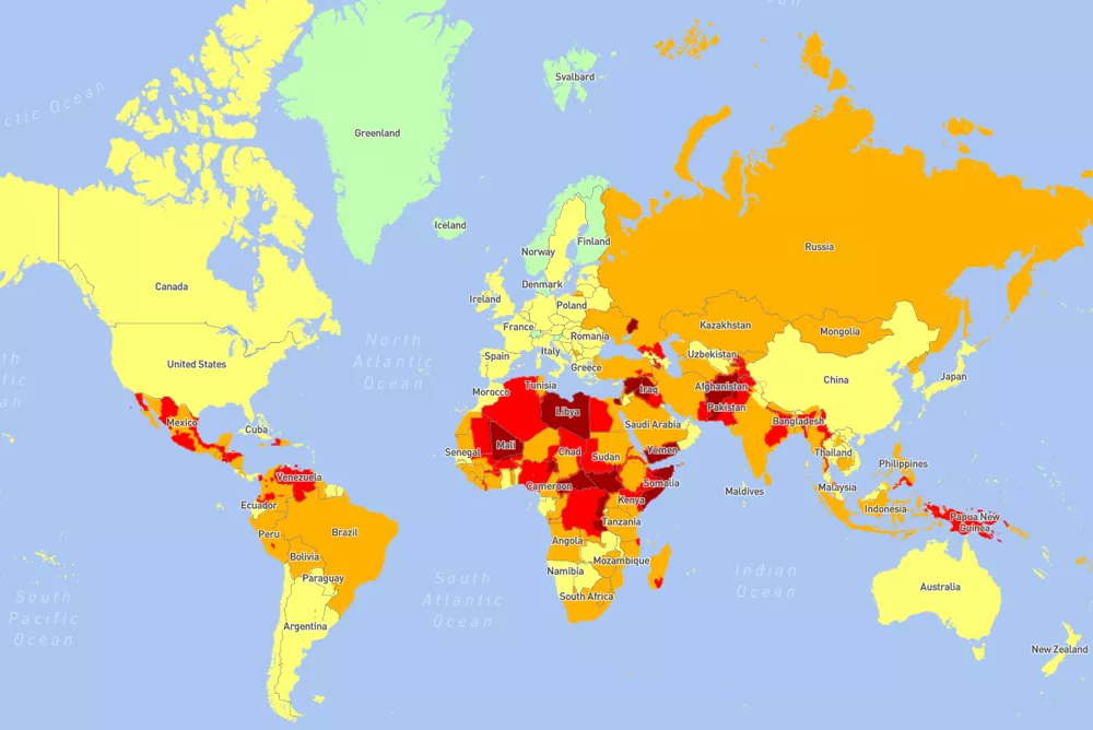 Most dangerous countries in the world 2021 ranked Atlas & Boots