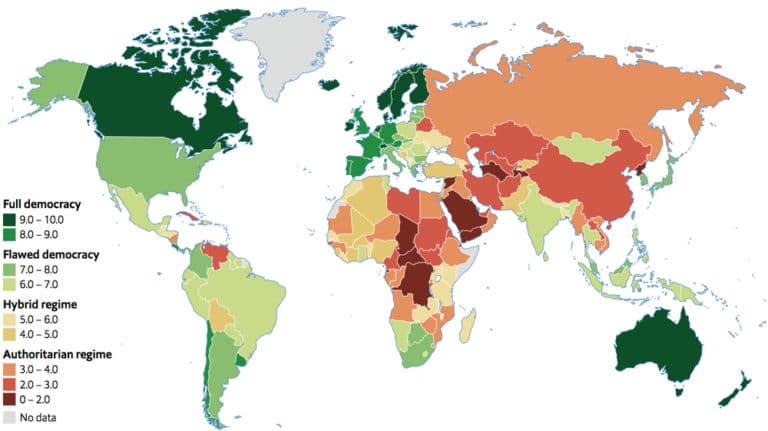 World's most democratic countries | Atlas & Boots