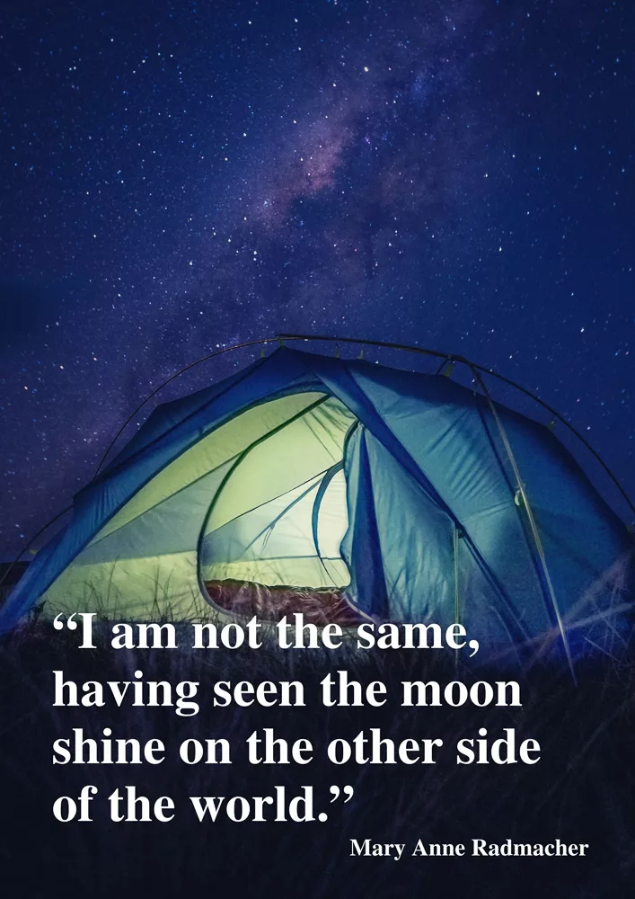 A tent beneath the stars