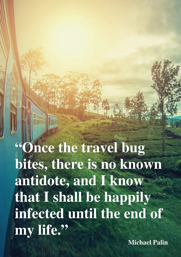 Once the travel bug bites inspirational travel quote