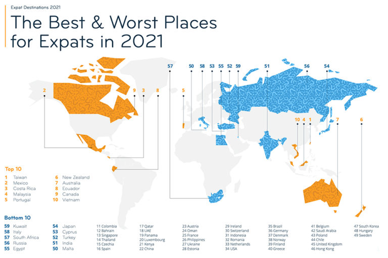 Ranked best countries for expats (according to expats) Atlas & Boots