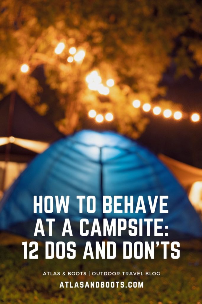 How to behave at a campsite Pinterest pin