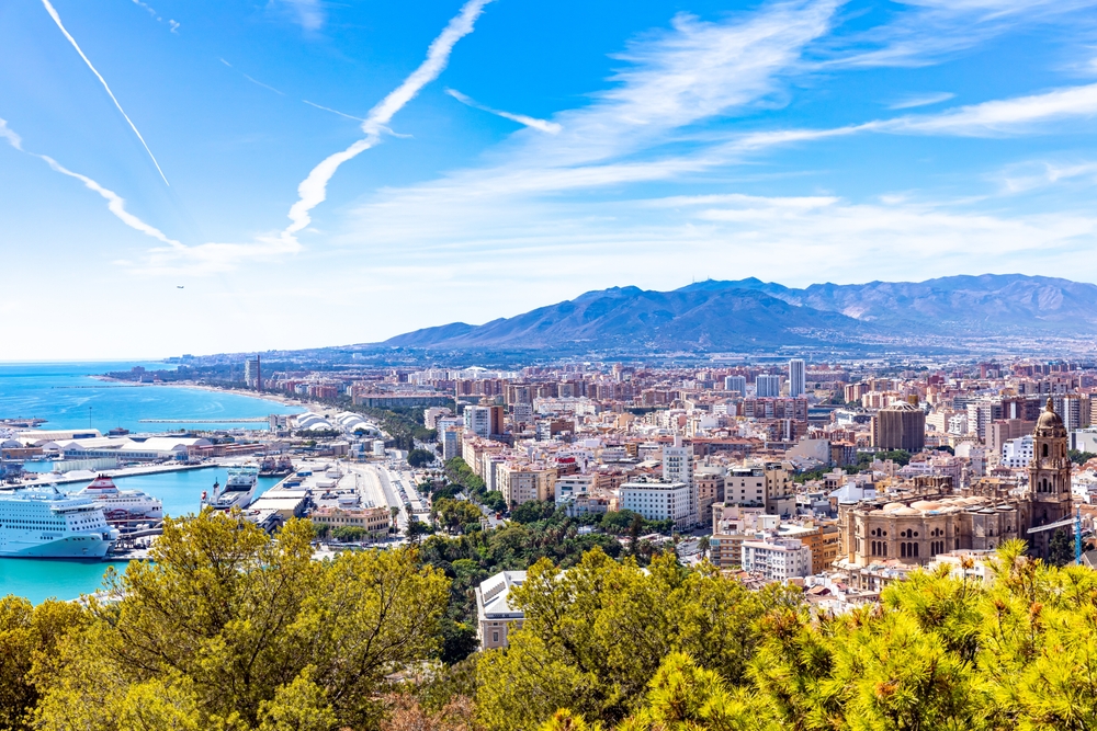 The city of Málaga from above