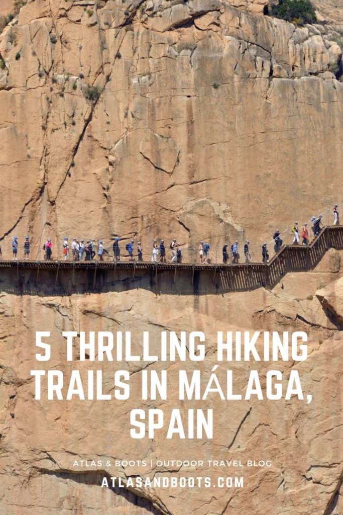 thrilling hiking trails in Málaga Spain Pinterest pin