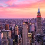 New York City Midtown with Empire State Building at Amazing Sunset