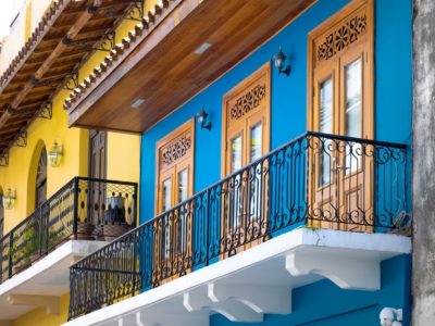 fronts of colonial houses in Panama, the best country for expats