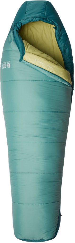 Turquoise mountain hardware sleeping bag in the REI Cyber Week sale