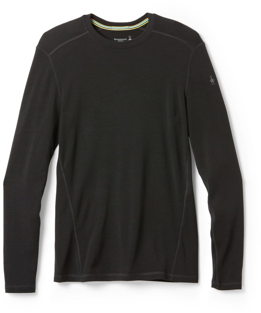 A black base layer for men, available in the REI winter sale