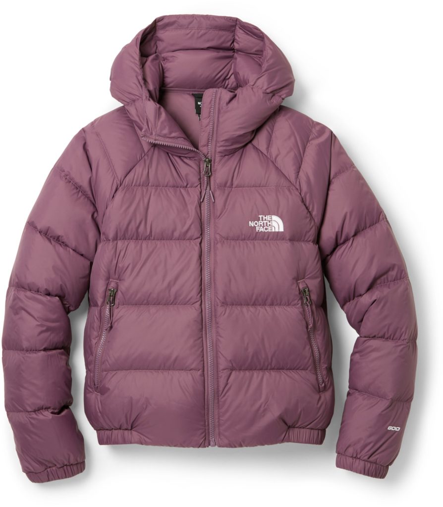 A purple North Face down jacket available in the REI winter sale