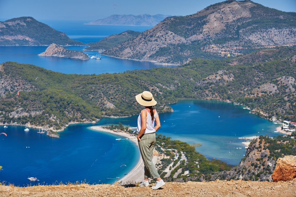 An expat looks out across Fethiye beach in Turkey