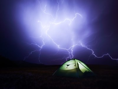 A tent won't protect you from lightning