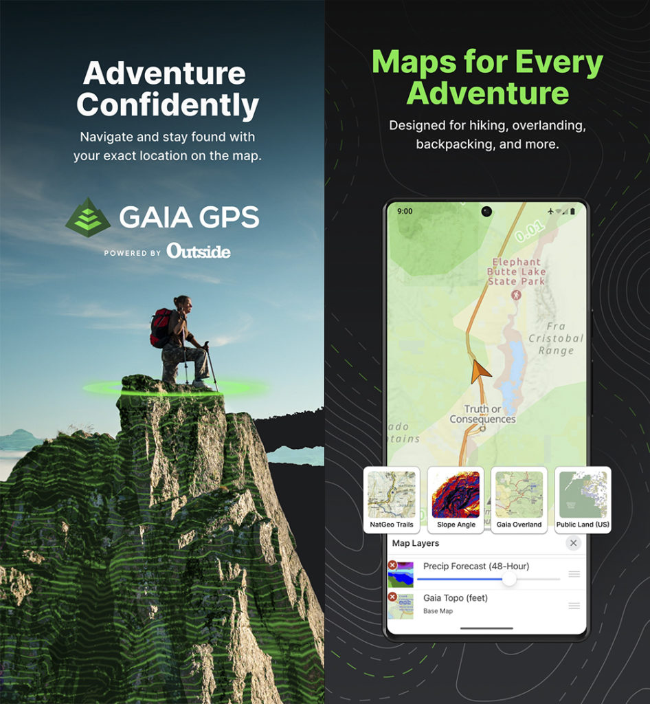 gaia GPS is great for navigation